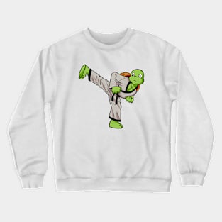 Cartoon turtle doing hapkido Crewneck Sweatshirt